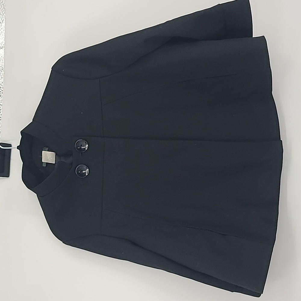 La Redoute Creation black cape coat size 12